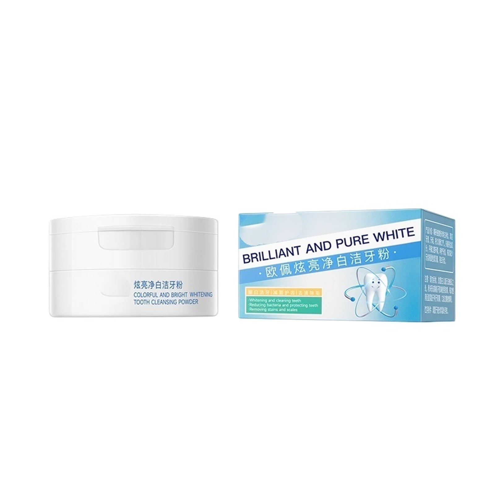 Polvo Blanqueador Dental 50g | Limpia profundamente las manchas, el polvo fino, cuida suavemente los dientes y refresca el aliento.(3pcs)