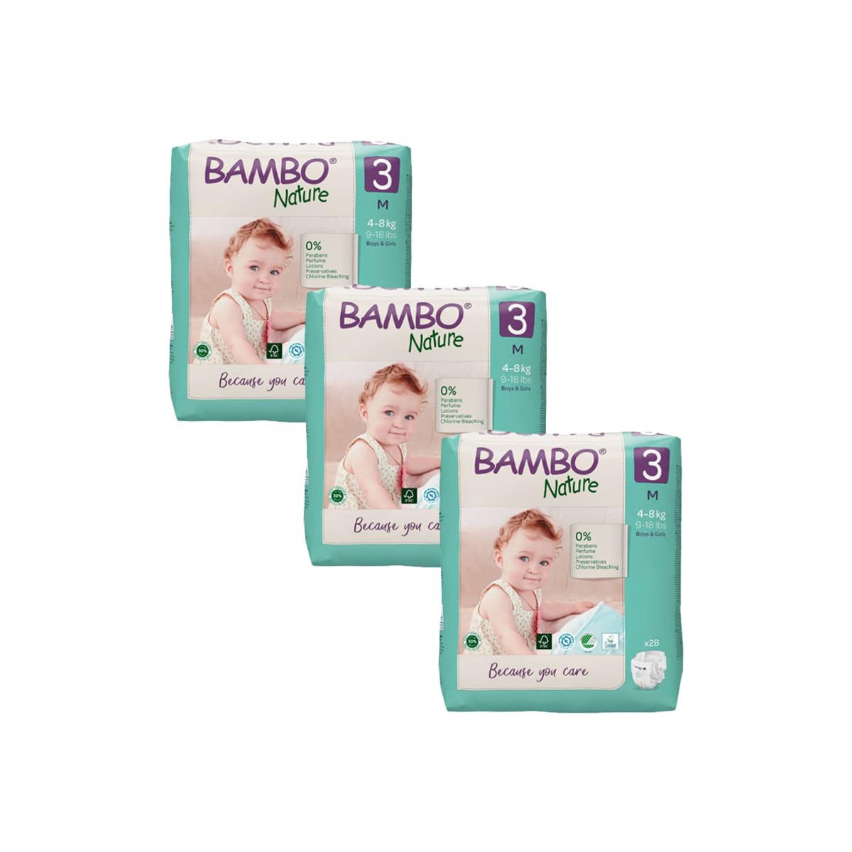 Bambo Nature Unisex Premium Eco-Friendly Tape Diapers With Wetness Indicator - M Size, 28 Pieces - Pack Of 3-image-19