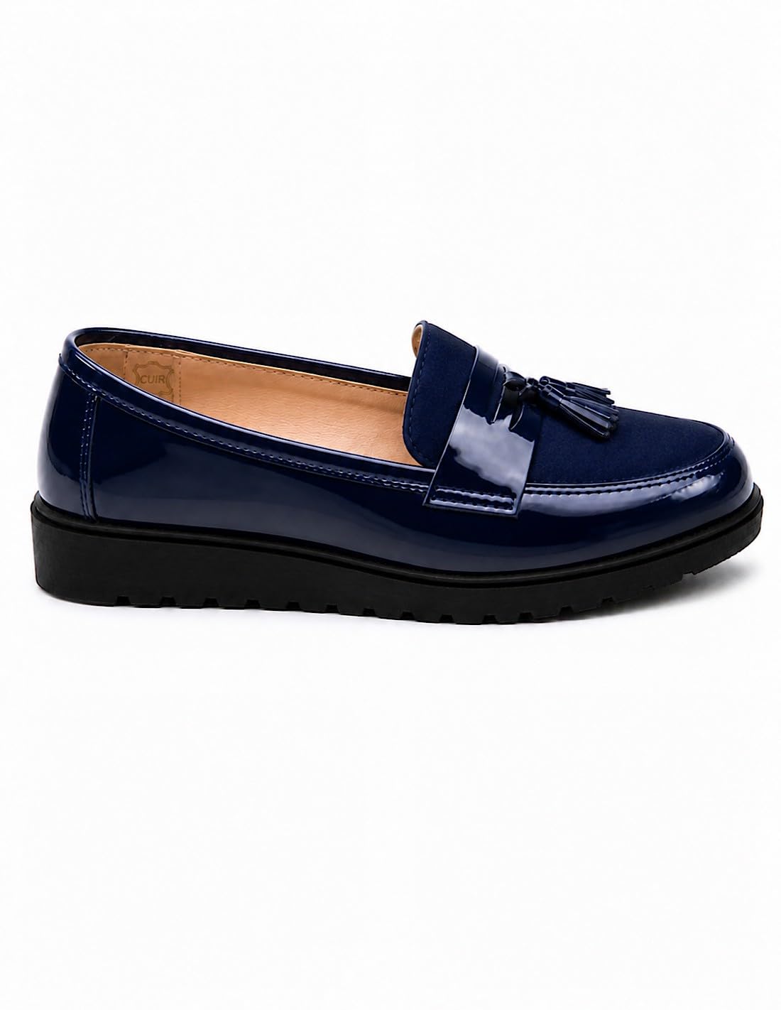 Mocassini Verniciatura Donna Suola con zeppa Comfort interno Pelle & nappa