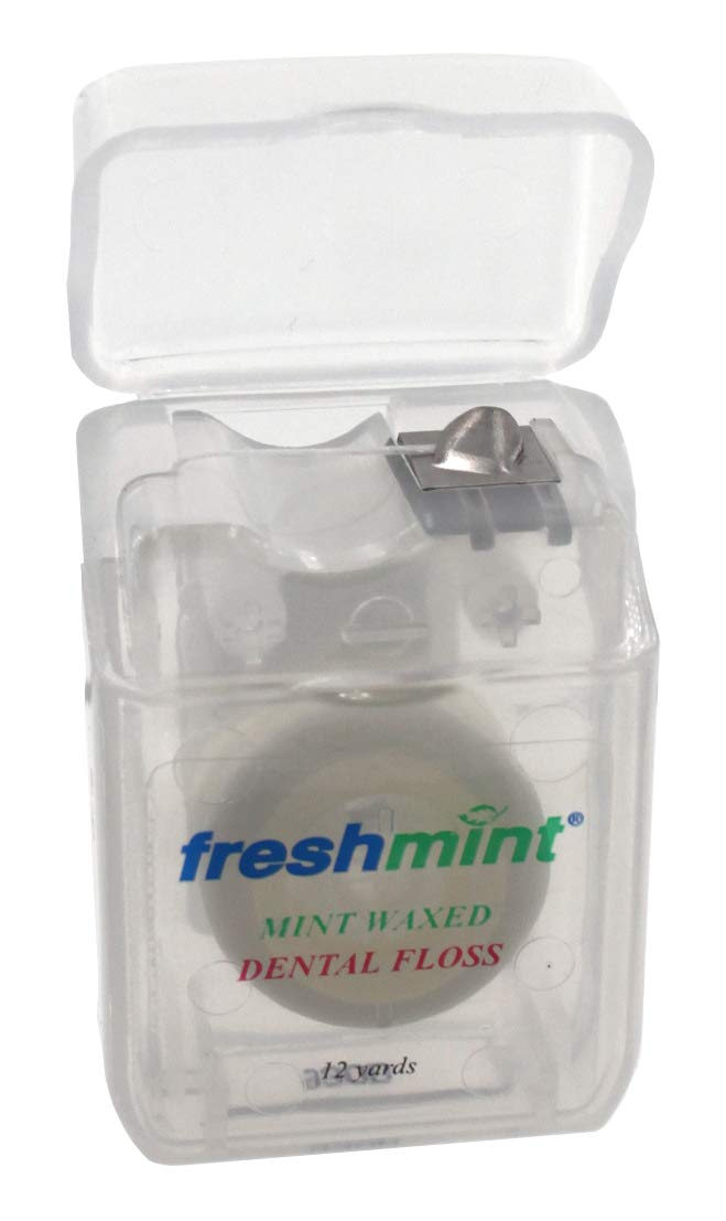 12 Spools of Freshmint 12 Yards Mint Waxed Dental Floss