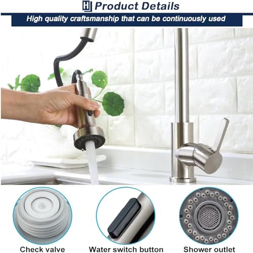 1 Stück Wasserhahn Spray Kopf Küche, Wasserhahn Verlängerung, Brausekopf Küchenarmatur, Wasserhahn Aufsatz Küche, Brausekopf Küche, Wasserhahn Küche Aufsatz, Bad Küche Spültischarmatur (Silber)