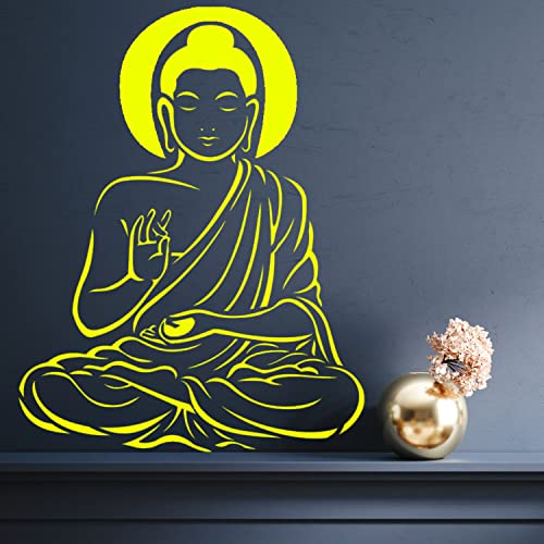 Image of ARandNJ Combo Stencil for Wall Painting (Size:- 16X24 Inch) Theme:- Lord Buddha DIY Reusable Painting Design Suitable for Bedroom,Living Room Entrance (Pack of 2)