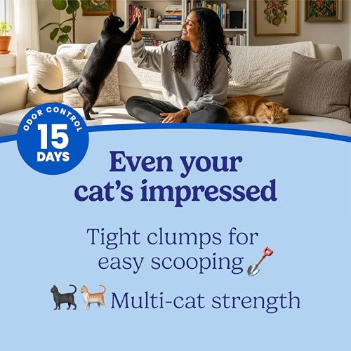 Image of Fresh Step Extreme Multi Cat Clumping Litter with Febreze Freshness, Low Dust, Odor Control with Ammonia Block Tech, Compatible in Automatic Litter Boxes, 14 lb. Box