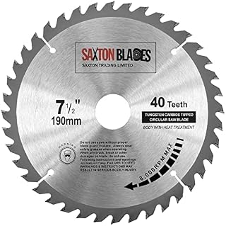 TCT19040T Saxton TCT Circular Wood Saw Blade 190mm x 30mm x bore x 40T for Bosch Makita Dewalt Fits