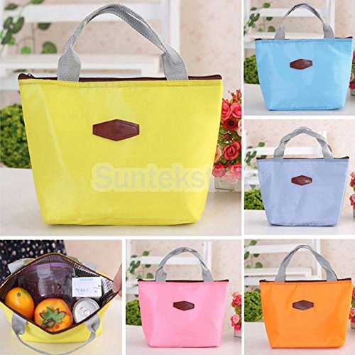 Generic Gray Outdoor Insulated Lunch Storage Box Picnic Food Carry Tote Bag Container 5 Color