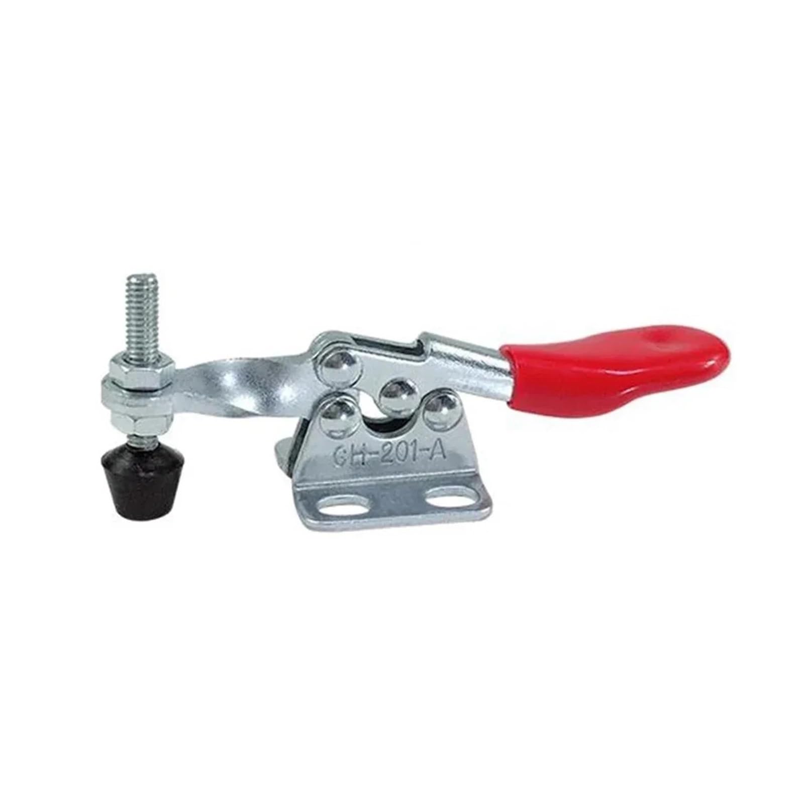 Antislip Toggle Horizontal Clamp, 10 pcs Toggle Clamp Red Silver 80mm 27Kg/60Lbs Metal Home Workshop Woodworking Welding