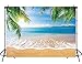 INRUI Tropischer Strand Fotografie Hintergrund Sommer Palmen Hintergrund Blaues Meer Himmel Sonnenschein Luau Party Dekoration (2.4x1.8m)