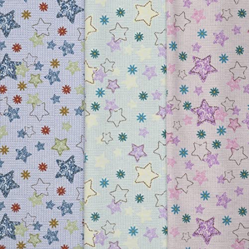 Luxurious Denim Star Print Flannel Fabric by the Yard – Perfect for Quilting and Home Decor 4 Luxurious Denim Star Print Flannel Fabric by the Yard – Perfect for Quilting and Home Decor - Image 3