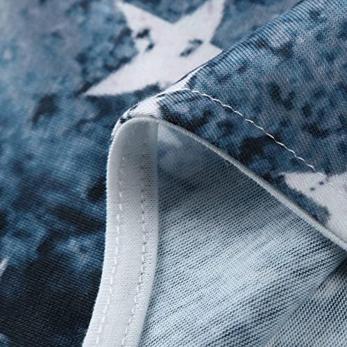 Independence Day Shirt Women, Women Tie-dye Independence Day Fashion Printed Colorful Short Sleeve Blouse - Image 8