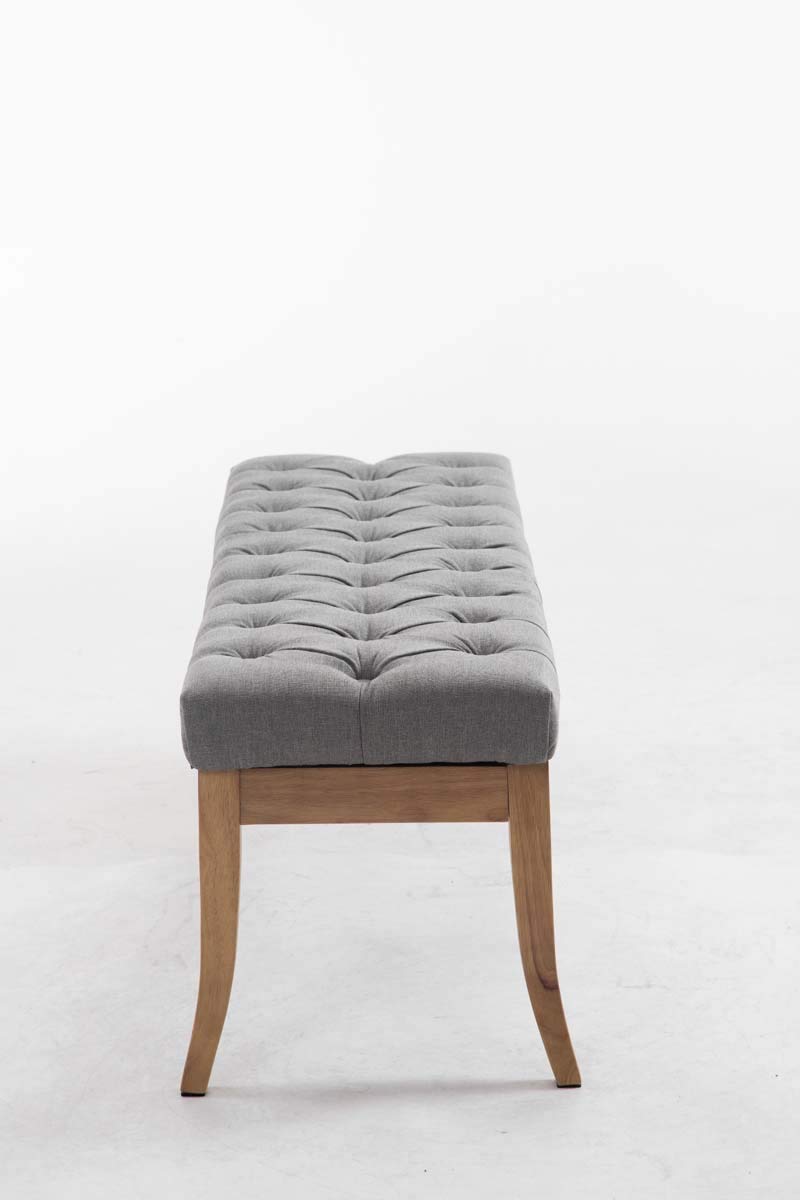 CLP Panca Design Chesterfield Ramses In Stoffa I Panchina Ingresso Capitonné Telaio Legno Chiaro I Panchina Fondo Letto Capitonné, Colore:grigio, Dimensione:120 cm