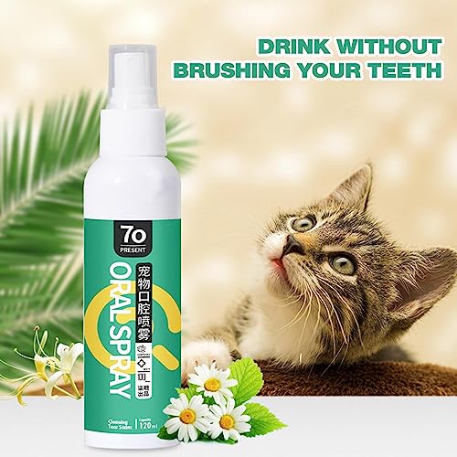 Spray de hálito para cães | Cão removedor de tártaros - 120ml Spray de cuidado oral para animais de