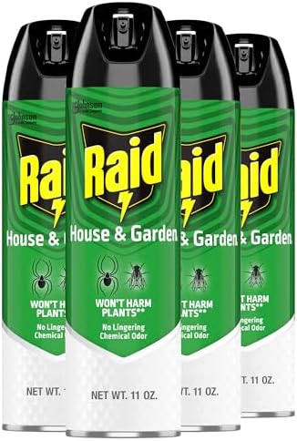 Raid House and Garden Aerosol, 11 OZ Pack of 4