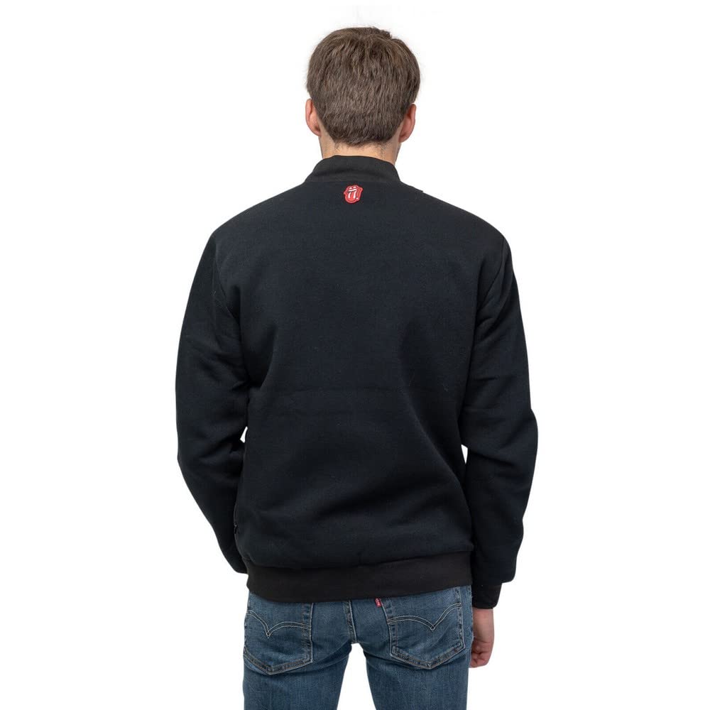 Rolling Stones The Quilted Jacke Classic Tongue Band Logo Offizielles Schwarz Unisex