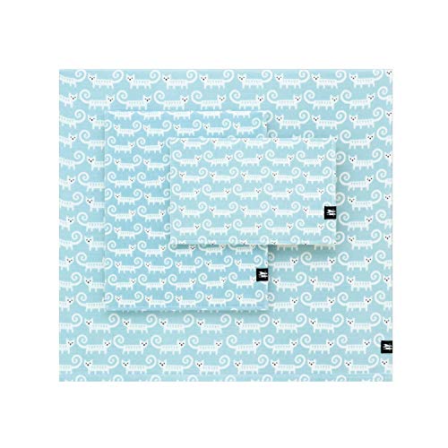 内野 ベングト & ロッタ キャット フェイスタオル ブルー 約34×80cm 5813F004 B