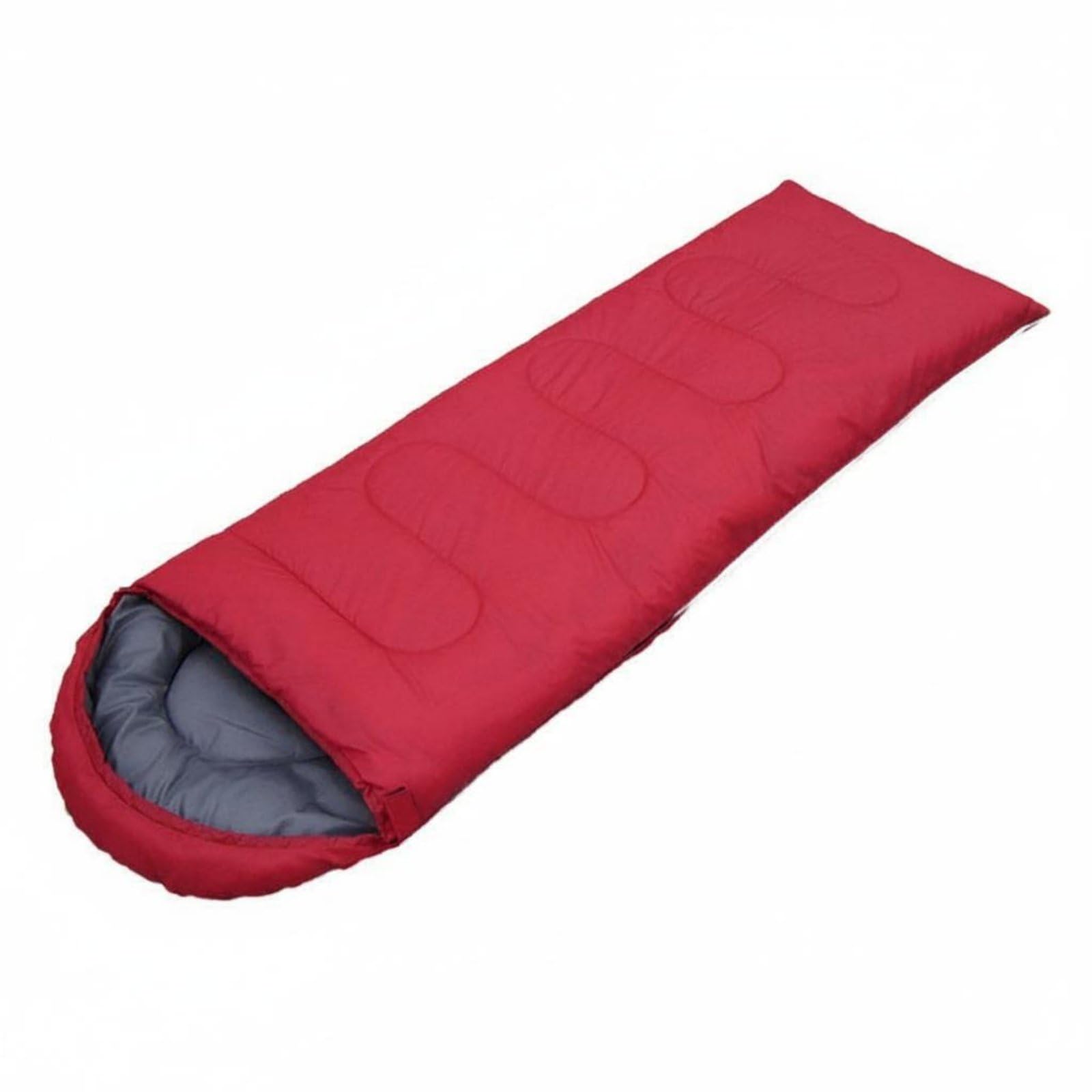 Warm Envelope Sleeping Bag Lightweight Adult Sleeping Bag Multi-Season Camping Sleep Sack for Adults, Campers, Hikers, Travel, Hiking, Red, 950G-image-7