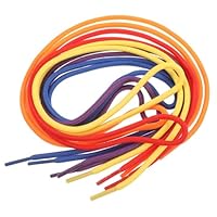 FRCOLOR 50 pièces Lacets à Perles Colorés pour Garçon Fille Fil Polyester Sûr Jeu Éducatif de Motricité Fine pour Apprendre à Lacer Chaussures Activité Créative et Coordination Œil-Main
