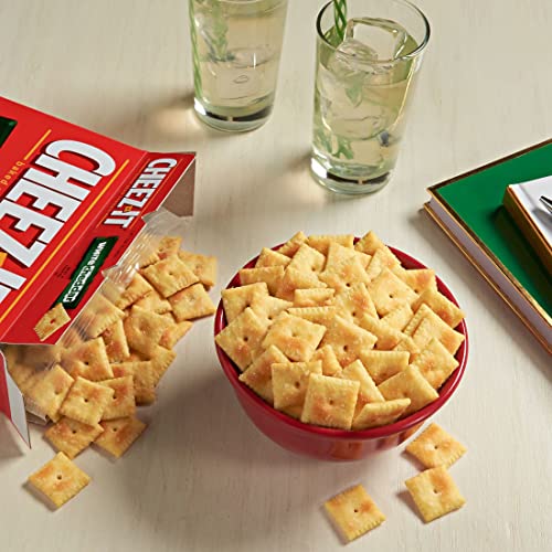 Cheez-It Cheese Crackers, Baked Snack Crackers, Office And Kids Snacks, White Cheddar, 21Oz Box (1 Box) #TOP5