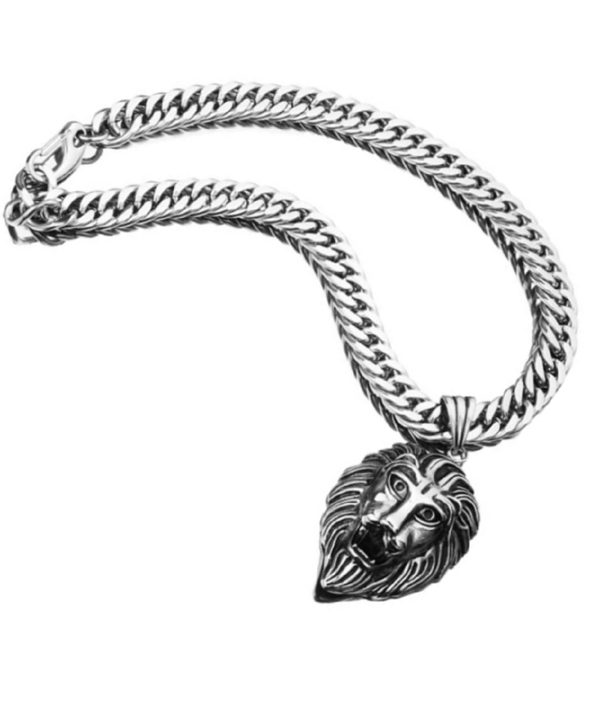 ５*Ａ様 VERSACE◆正規品●ライオンメダル ネックレス ステンレス n877-2.jpg