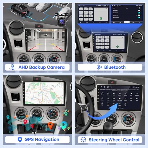 Radio Android 9 pulgadas para Toyota Matrix 2009-2014 miniatura 6