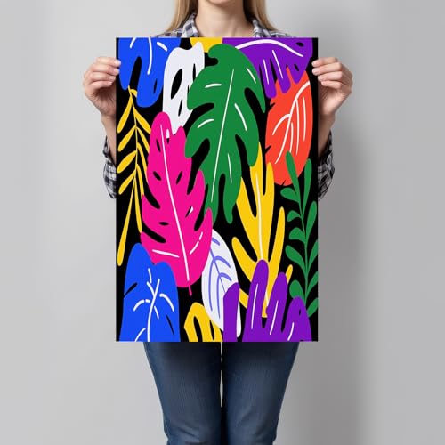 Impression sur toile feuilles exotiques rose pour déco chic
