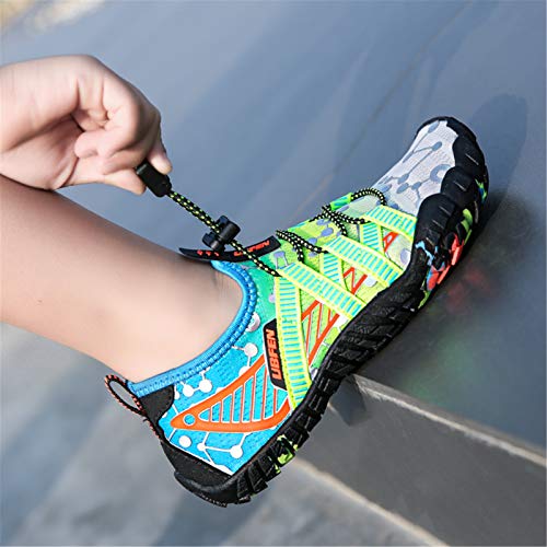 Image of UBFEN Water Shoes for Kids Boys Girls Aqua Socks Barefoot Beach Sports Swim Pool Quick Dry Lightweight Toddler Little Big Kid | Lightweight, Barefoot-style, Perfect for Water parks, Beach, Pool, Kayak, Creek Hiking, Camping, Toddler, Little Kid, Big Kid