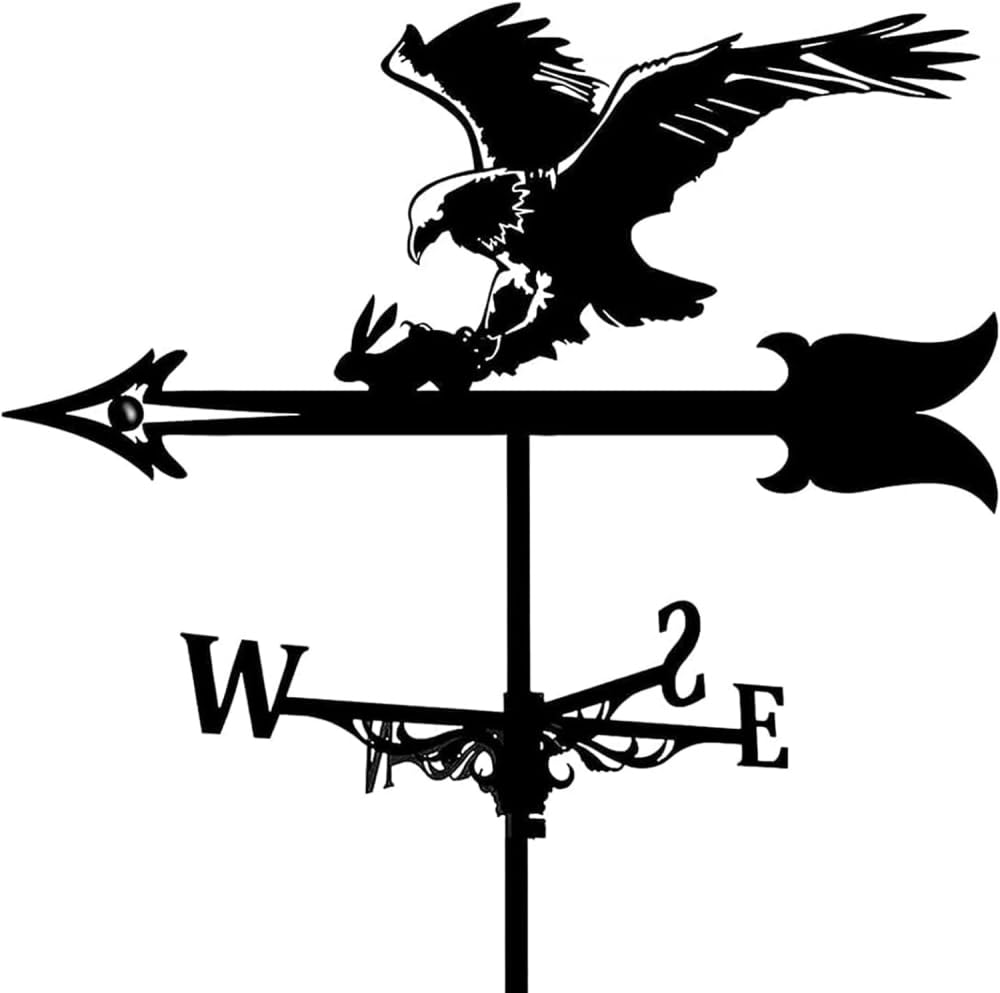TAXXII Weather Vane Weathervane MetalWeather with Roof Mount Decorative Wind Direction Indicator for House, Garden, Barn, Farm, Cupolas