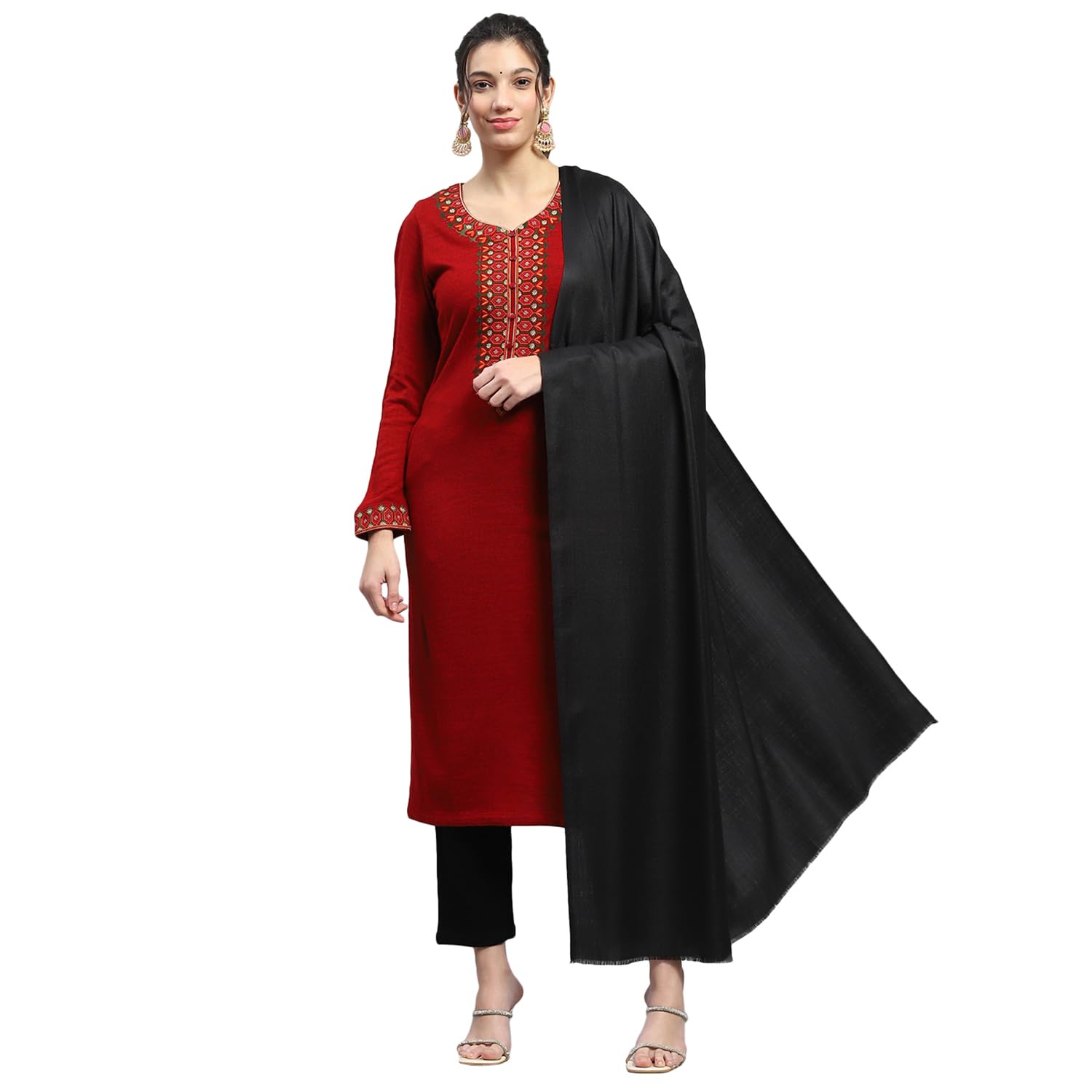 Womens Solid Shawl_224SHW7093