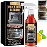 Oven & Grill Cleaner Spray,Heavy Duty Oven Cleaner Spray,Oven and Grill Cleaning Spray,Air Fryer Cleaner,Kitchen Foam Cleaner Spray for Stains & Grease on Ovens,Microwaves,Barbecues, Racks,Trays