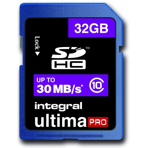 Preisvergleich Produktbild 32 GB Integral Ultima Pro SDHC 30 MB / Sek. CL16-Hochgeschwindigkeits-Speicherkarte