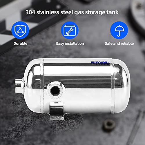 Image of 0.15Gallon 304 Stainless Steel High Pressure Mini Small Portable Air Tank Air Reservoir Water Storage Tank (SS-0.5L)