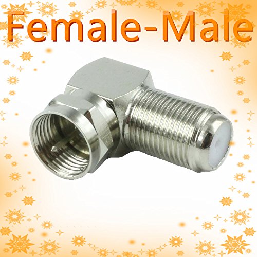 Buyme 5Pcs Yt69 F Type Female to Male Cable Tv Connector Coaxial Coax