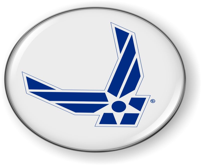 Image of BestLicensePlateFrames - U.S. AIR Force Symbol 3D Domed CAR Emblem Badge Sticker Flexible - Official USAF and USSF Licensed Product