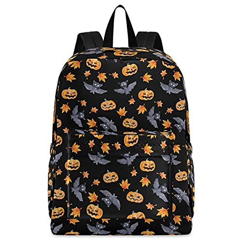 ZzWwR Halloween Bats Pumpkin Casual Polyester...