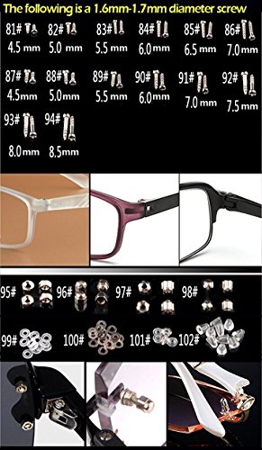 Octinpris Eyeglass Sunglass Repair Kit With Screws Tweezers Screwdriver Tiny Micro Screws Nuts Assortment Stainless Steel Screws Glasses Repair Nose Pads For Spectacles #TOP4