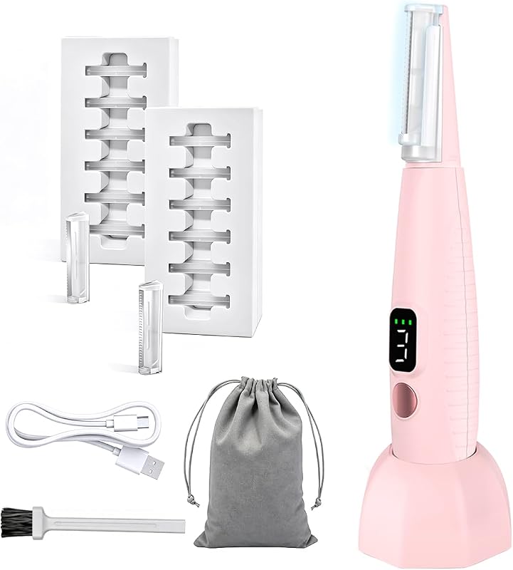 Aparador facial e corporal Suenozero com luz LED, 3 velocidades e 12 lâminas de reposição