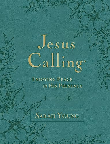Image of Jesus Calling, Large Text Teal Leathersoft, with Full Scriptures: Enjoying Peace in His Presence (A 365-Day Devotional)