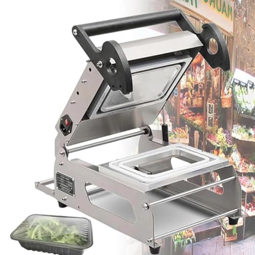 Máquina selladora manual de alimentos para bandejas de sándwich, 7-8 veces/minuto, ideal para restaurantes y comida para llevar