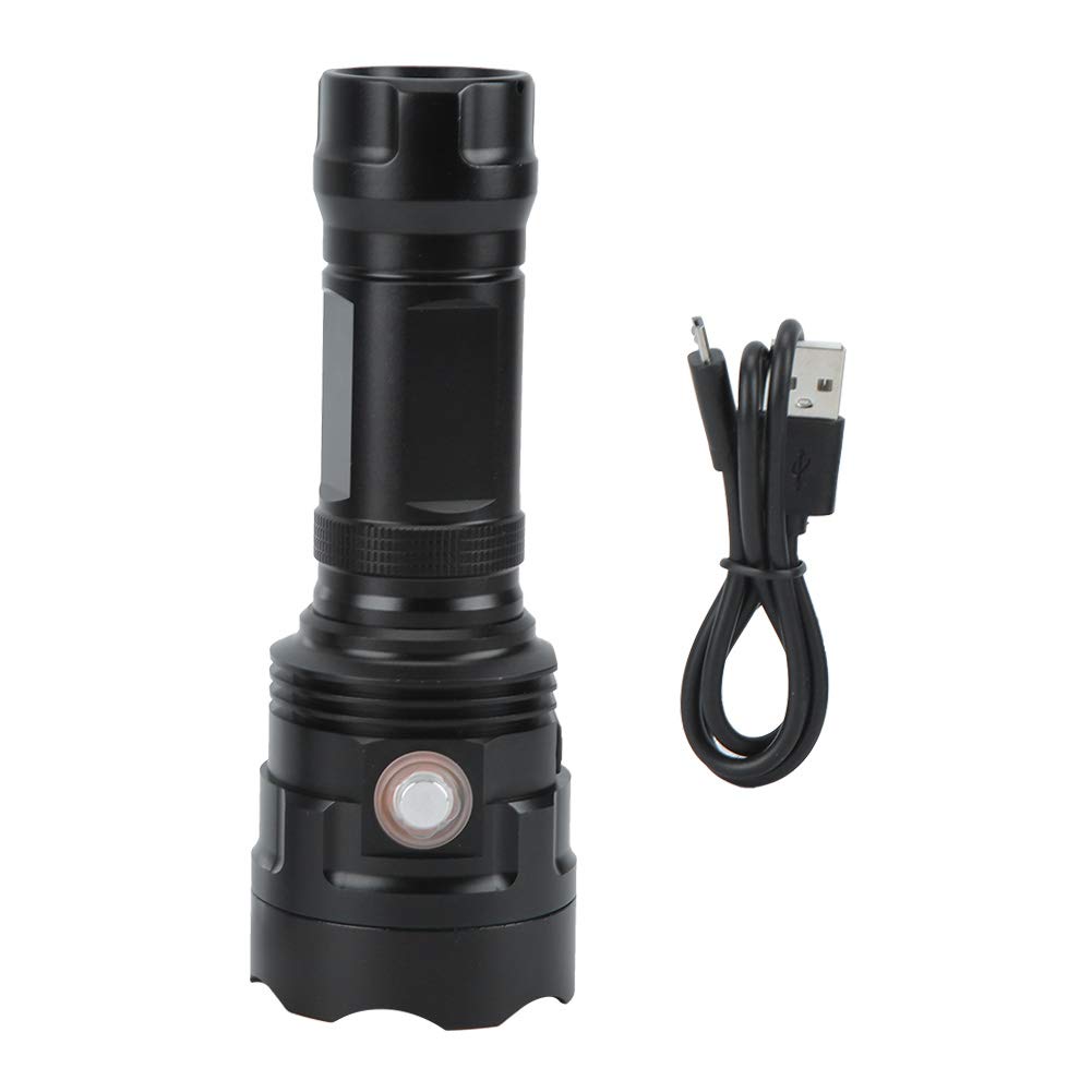 Flashlight, USB Rechargeable LED Torch Handheld Light High Brightness Waterproof for Outdoor Hiking Camping Emergency Rescue (T1U-90)
