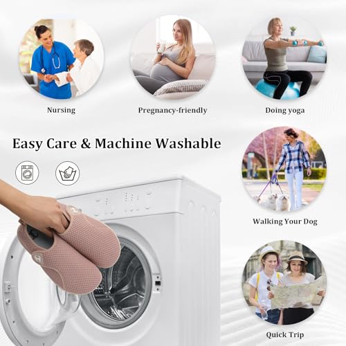 Image of Womens Walking Shoes Comfortable Wide Diabetic Shoes Adjustable Zero Drop Edema Shoe Breathable Neuropathy Nursing Shoes Casual Wide Width Sneakers