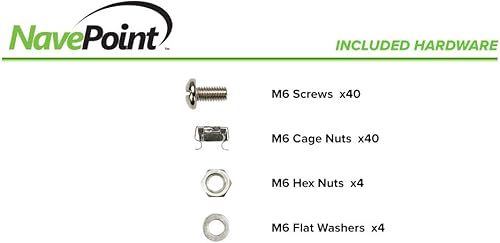 Miniatura 6 de NavePoint Commercial Series 42U Gabinete para rack de servidores, profundidad de 39.370 in con parte superior compatible con ventilador, puerta