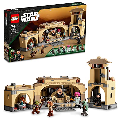 LEGO 75326 Star Wars La Salle du Trône De Boba Fett Jouet à Construire pour Les Enfants de et Plus avec Le Palais de Jabba et 7 Minifigures