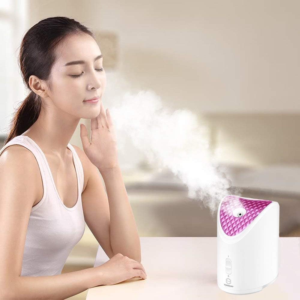 GOODSKY Facial Steamer Nano Ionic Hot Mist Steam Home Face Sauna SPA Sprayer Machine