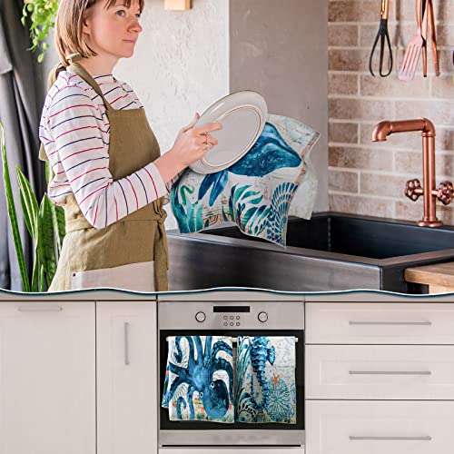 Set-of-4-Ocean-Animal-Swedish-Kitchen-Dishcloths-Reusable-Beach-Theme-Hand-Towels-Absorbent-Cleaning-Wipes-Sea-Turtle-Seashell-Starfish-Seahorse-Seaweed-Dish-Clothes-for-Kitchen-Bathroom 51ZCHDJyJtL