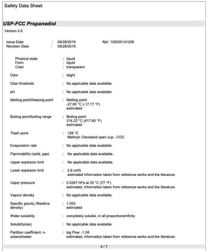Miniatura 8 de 1,3 Propanodiol - Grado Alimenticio - USP