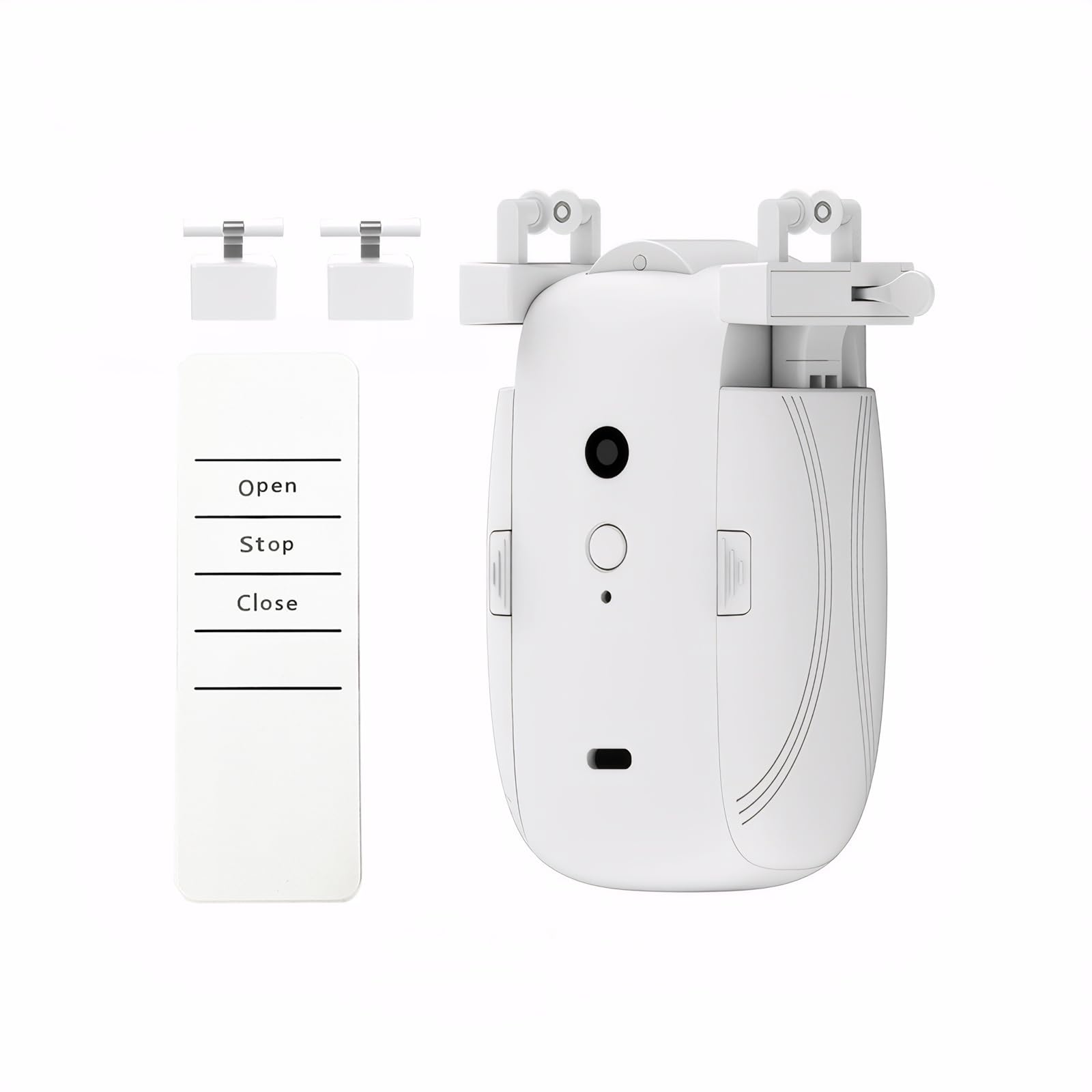 Mengshen Ouvre-rideau électronique automatique pour rails U/T, télécommande mains libres, facile à utiliser, télécommande sans fil, ouverture et fermeture