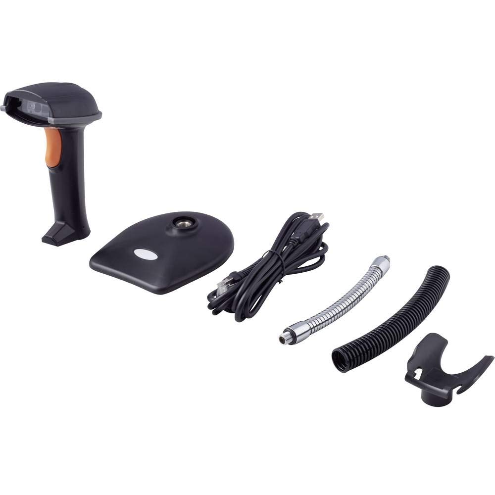 Renkforce Scanner di codici a barre 2D Cavo 1D, Laser 2D Nero Scanner manuale USB