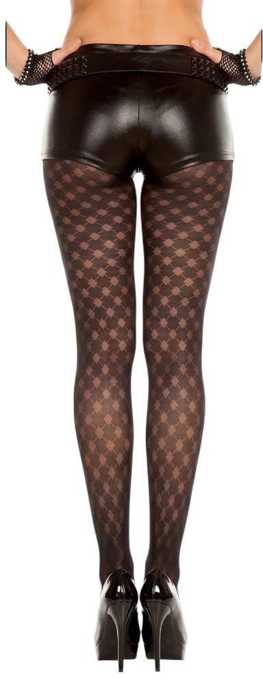 Image of ToBeInStyle Women's Argyle Checkered Diamond Rhombus Net Opaque Sheer Tights Pantyhose