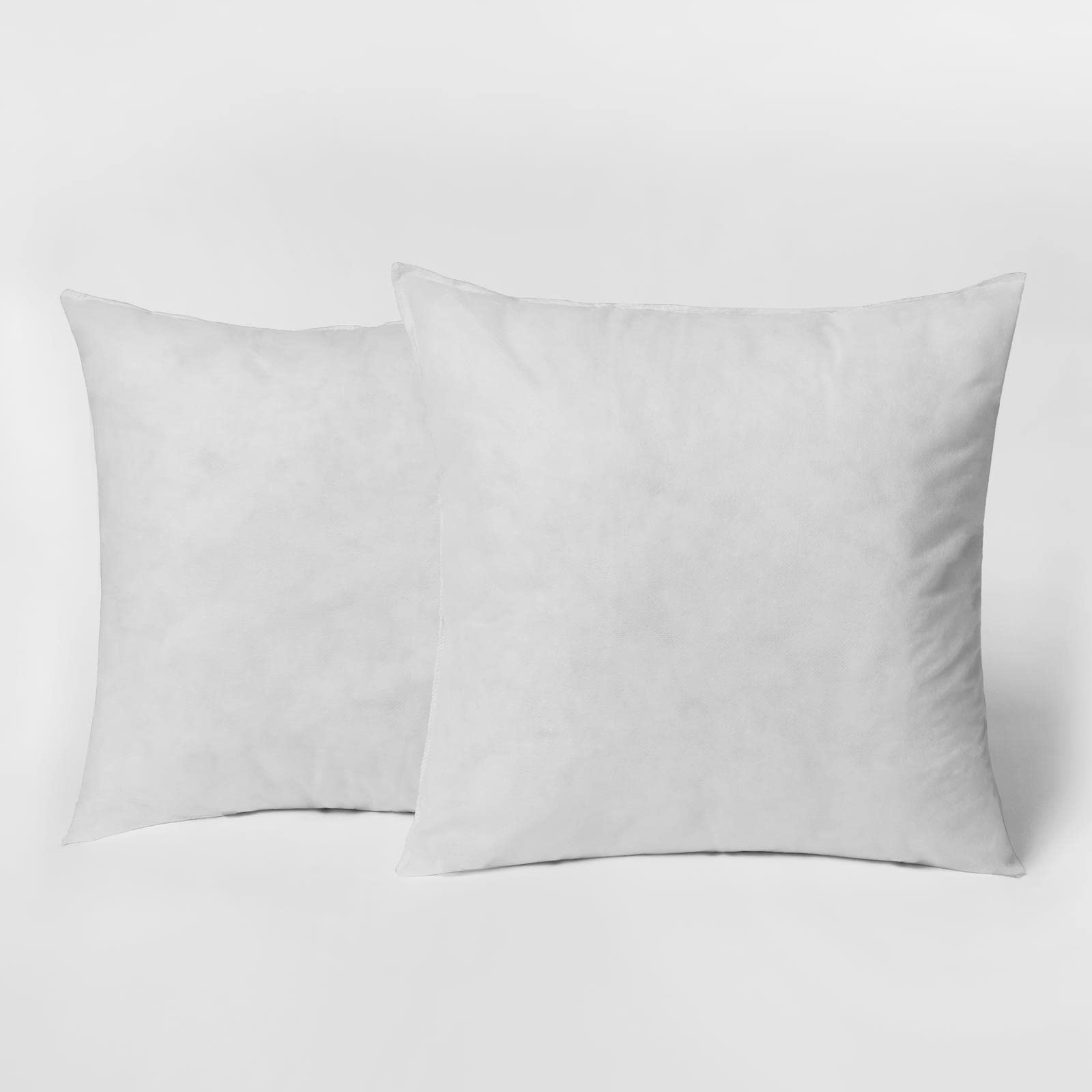 Brentfords White Cushion Inserts 2 Pack, Fillers Inners Scatters - Cushion Pads Hollowfibre Inner Easy Care Insert Square Pillow Stuffer Pads, - 45 X 45Cm
