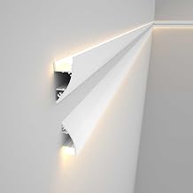 Vibeo Wall Ceiling Indirect Lighting Led Light Channel, Thicken Aluminum Channel for Led Strips, House Trim led Track for Living Room Bedroom12.5m41ft