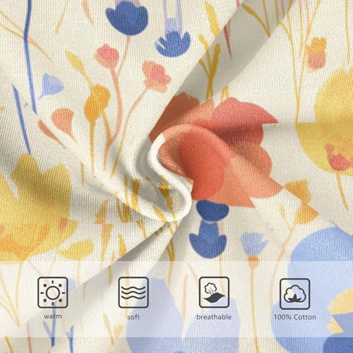 KLL Vibrant Floral Pattern Poppy Boys Toddler Comfort Nighttime Underwear Breathable Undies3